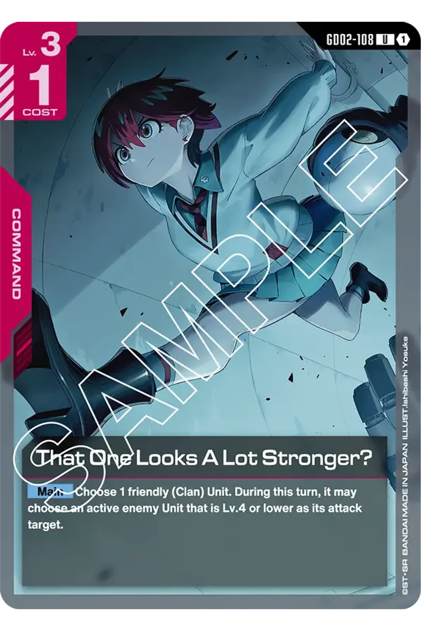 That One Looks A Lot Stronger?