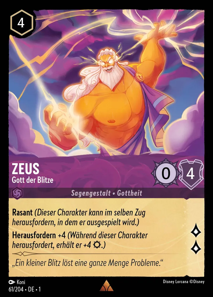 Zeus - Gott der Blitze