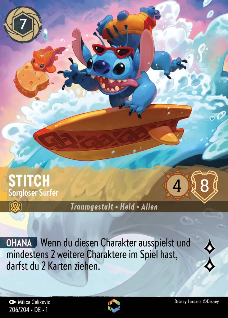 Stitch - Sorgloser Surfer