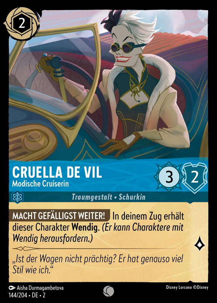 Cruella De Vil - Modische Cruiserin