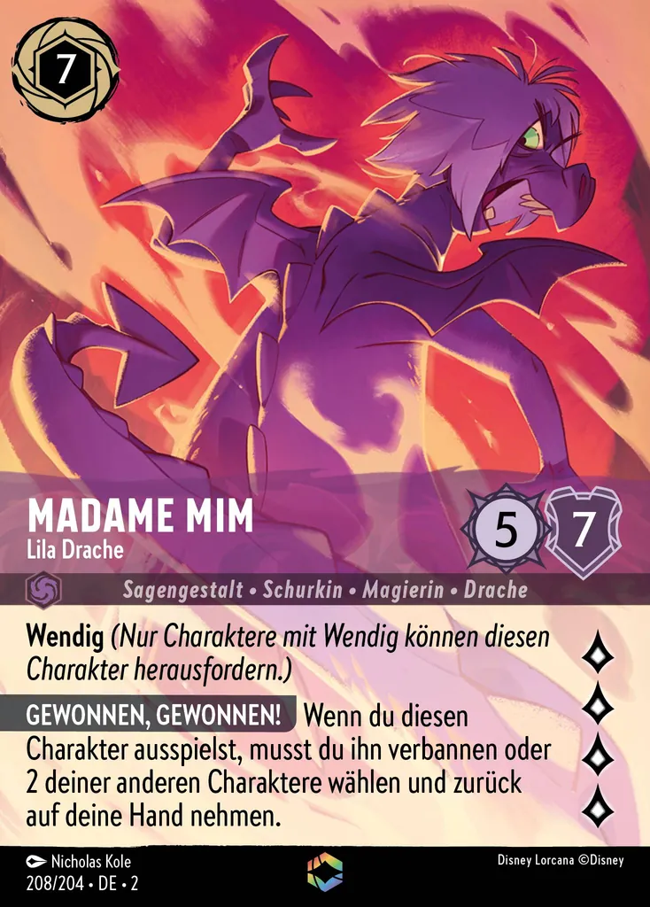 Madame Mim - Lila Drache
