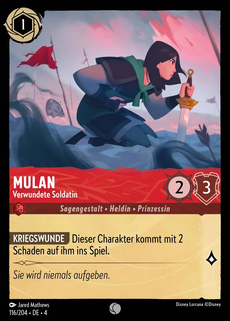 Mulan - Verwundete Soldatin