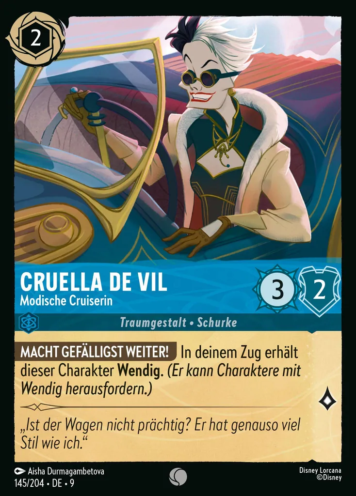 Cruella De Vil - Modische Cruiserin