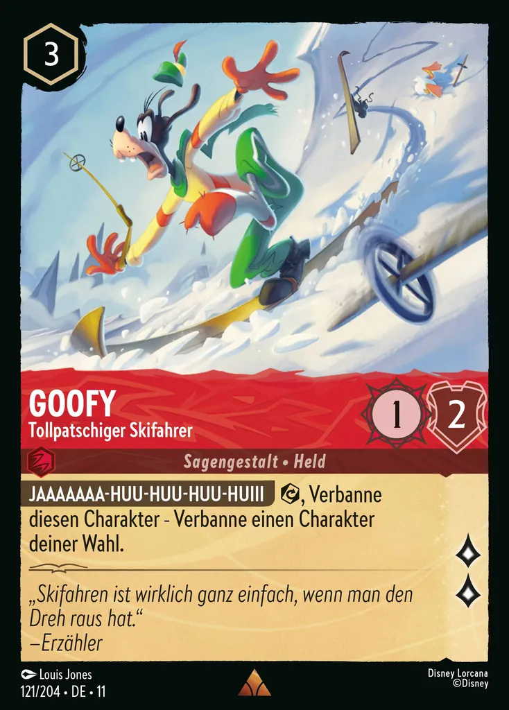 Goofy - Tollpatschiger Skifahrer