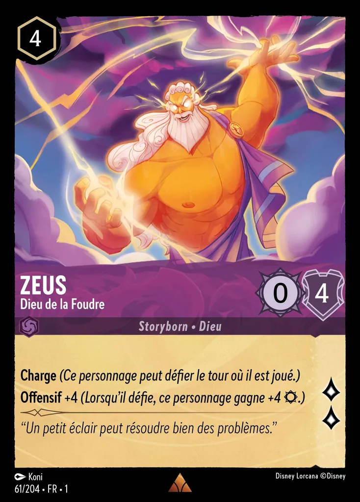 ZEUS - Dieu de la Foudre