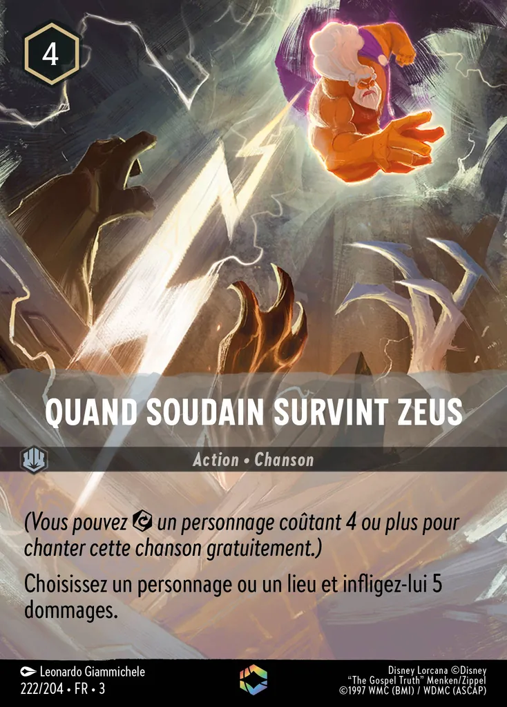 Quand soudain survint Zeus