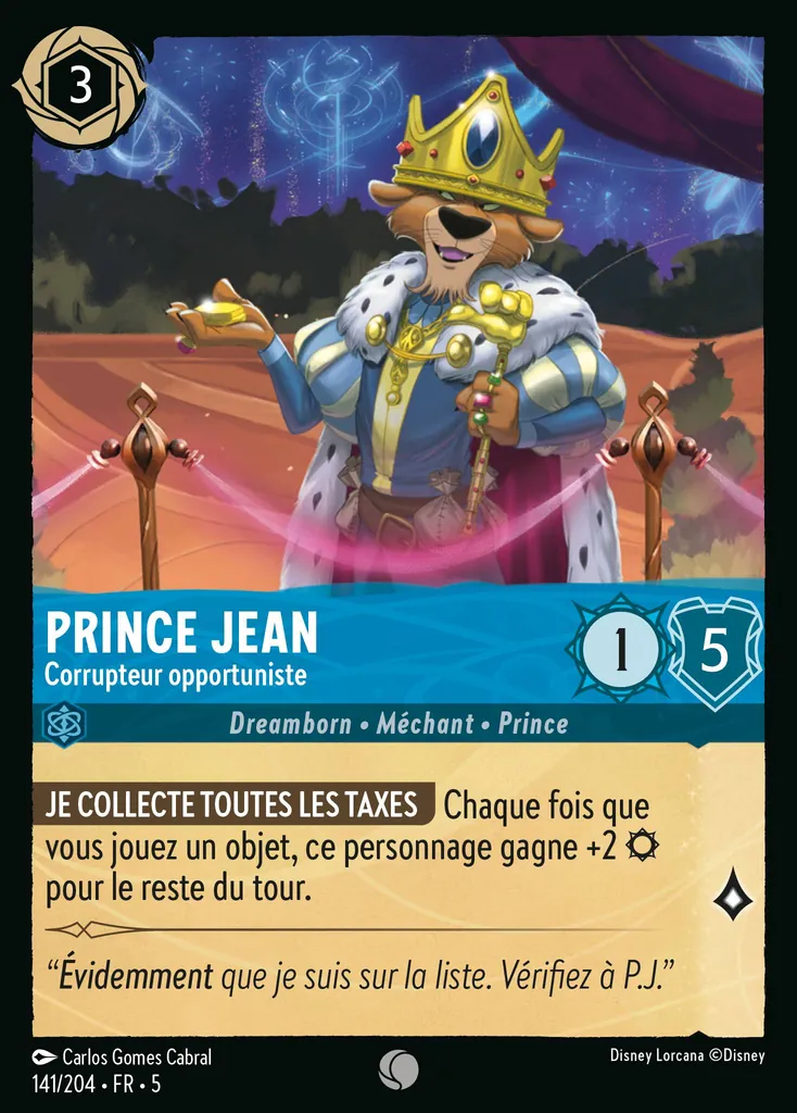Prince Jean - Corrupteur opportuniste