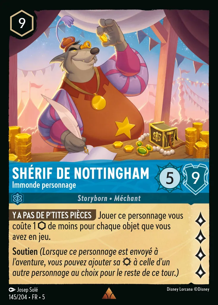 Shérif de Nottingham - Immonde personnage