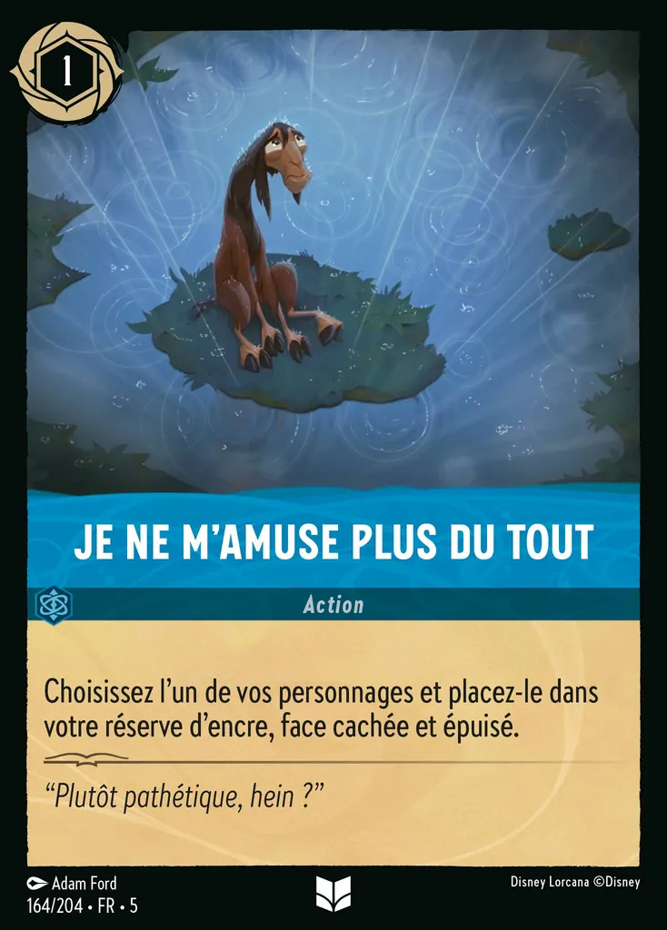 Je ne m'amuse plus du tout