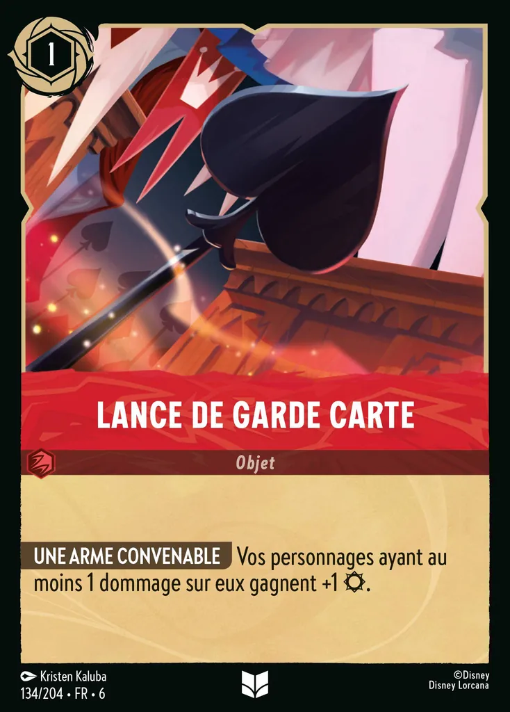 Lance de Garde carte - 
