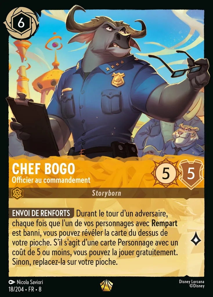 Chef Bogo - Officier au commandement