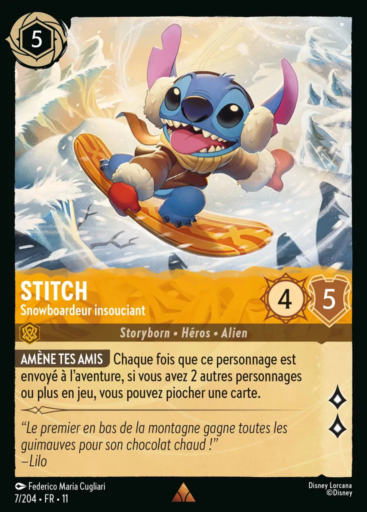 Stitch - Snowboardeur insouciant