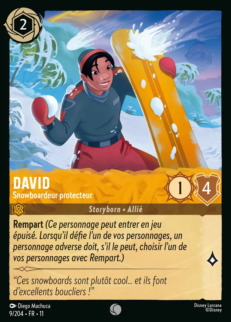 David - Snowboardeur protecteur
