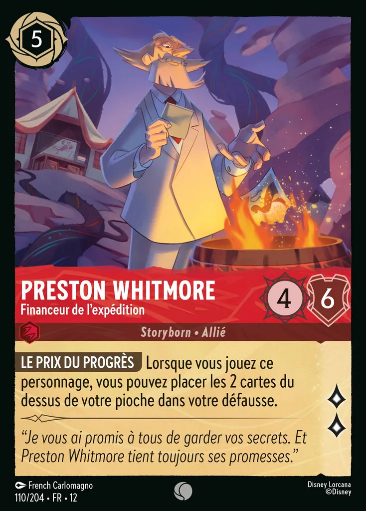 Preston Whitmore - Financeur de l’expédition