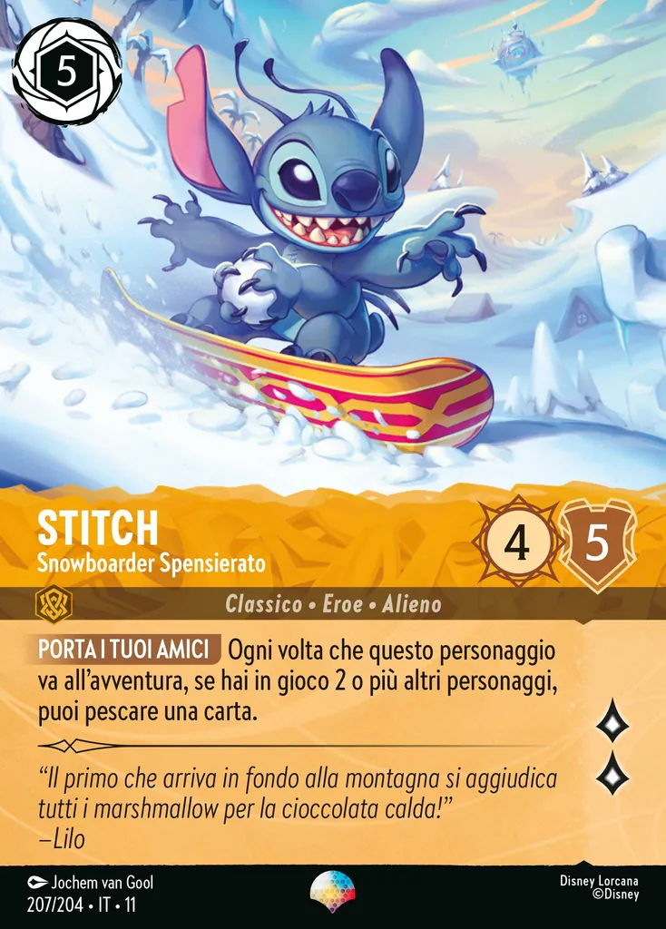 Stitch - Snowboarder Spensierato